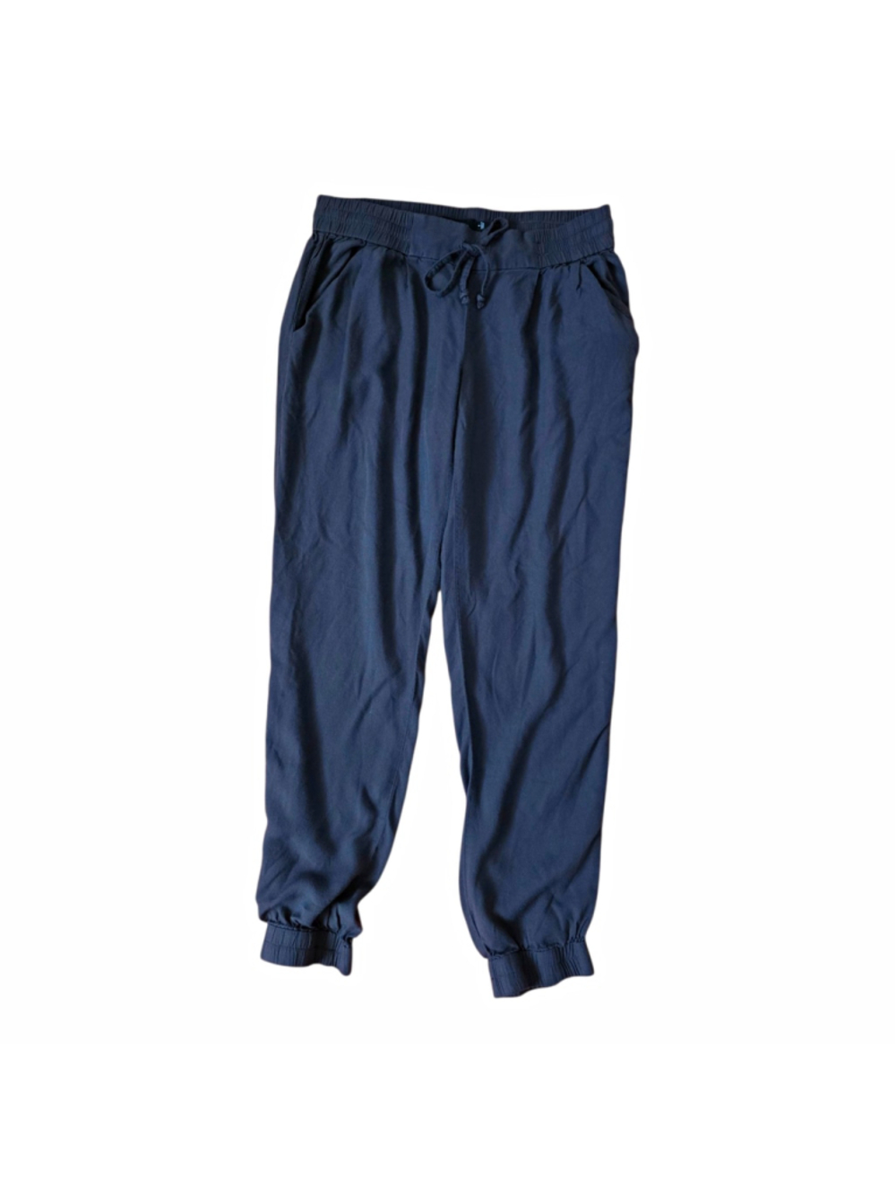 TALULA Women's Gray Solid Rayon Jogger Pants Pockets Drawstring Size S